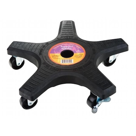 The Plant Stand Plantstand 16in. Black 5-Wheel Single Plant Caddie 18410 7346232